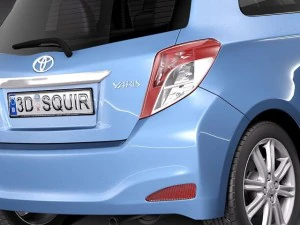 Toyota Yaris 3-door 2012 3D Model