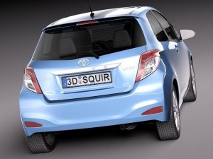 Toyota Yaris 3-door 2012 3D Модель
