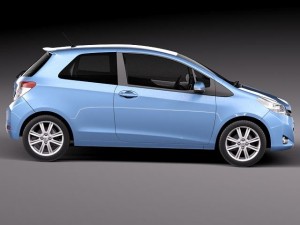 Toyota Yaris 3-door 2012 3D Модель
