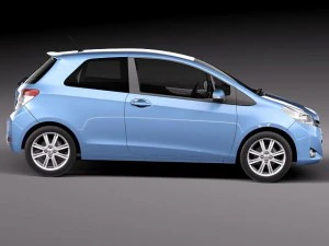 Toyota Yaris 3-door 2012 3D Model