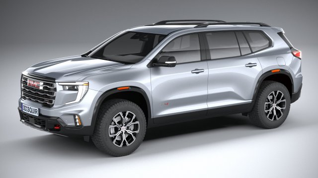 GMC Acadia 2024 3D 모델 .c4d .max .obj .3ds .fbx .stl .blend 