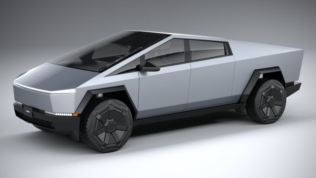 Tesla Cybertruck 2025 3D 모델 .c4d .max .obj .3ds .fbx .stl .blend 