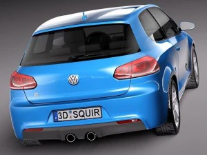 Volkswagen Golf R 2012 3D Model