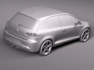 Volkswagen Golf R 2012 Model 3D