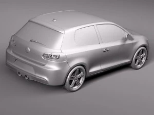 Volkswagen Golf R 2012 3D Model