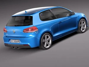 Volkswagen Golf R 2012 3D Model