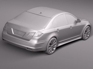 Hyundai Genesis Sedan 2012 Model 3D