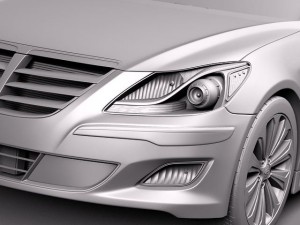 Hyundai Genesis Sedan 2012 Model 3D