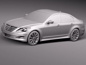 Hyundai Genesis Sedan 2012 Model 3D