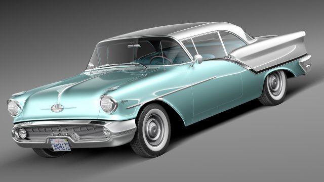 Oldsmobile 88 Coupe 1957 Modelo 3D .c4d .max .obj .3ds .fbx .stl .blend 