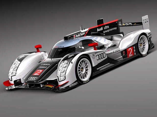 Audi R18 2012 yarış arabası 3D Model .c4d .max .obj .3ds .fbx .stl .blend 