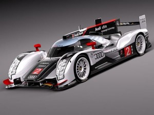 Audi R18 2012 race car 3D Модель