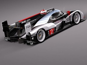 Audi R18 2012 race car 3D Modell