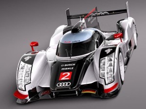 Audi R18 2012 race car 3D Modell
