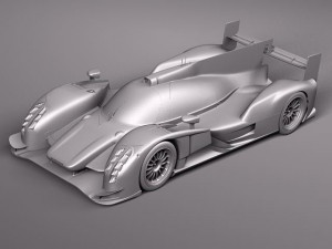 Audi R18 2012 race car 3D Modell
