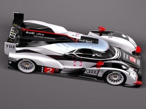 Audi R18 2012 race car 3D Modell
