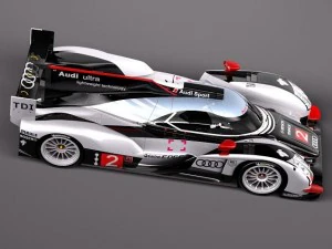 Audi R18 2012 yarış arabası 3D Model