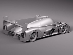 Audi R18 2012 race car 3D Modell