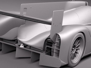 Audi R18 2012 race car 3D Modell