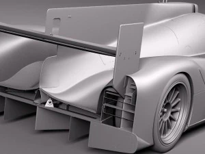 Audi R18 2012 yarış arabası 3D Model