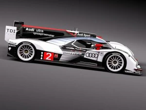 Audi R18 2012 yarış arabası 3D Model