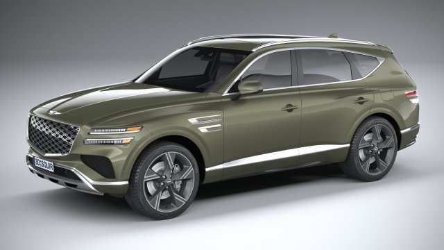 Genesis GV80 2025 Model 3D .c4d .max .obj .3ds .fbx .stl .blend 