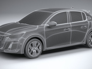 Peugeot 208 2024 Model 3D