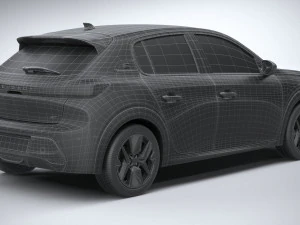 Peugeot 208 2024 3D Model