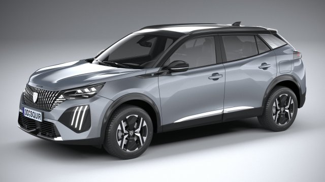 Peugeot E-2008 2024 3D Model .c4d .max .obj .3ds .fbx .stl .blend 