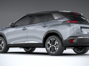 Peugeot E-2008 2024 3D Model