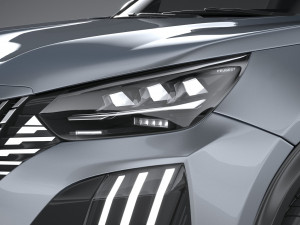 Peugeot E-2008 2024 3D Model