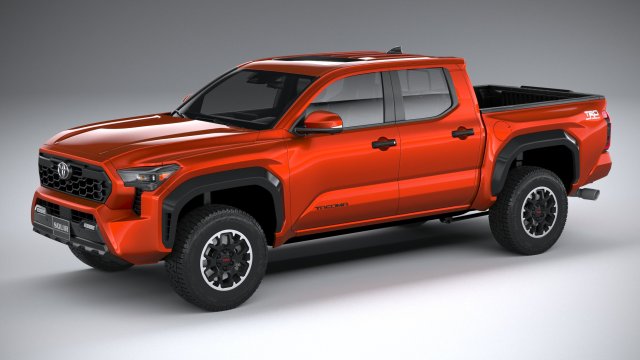 Toyota Tacoma TRD Off Road 2024 3D Model .c4d .max .obj .3ds .fbx .stl .blend 