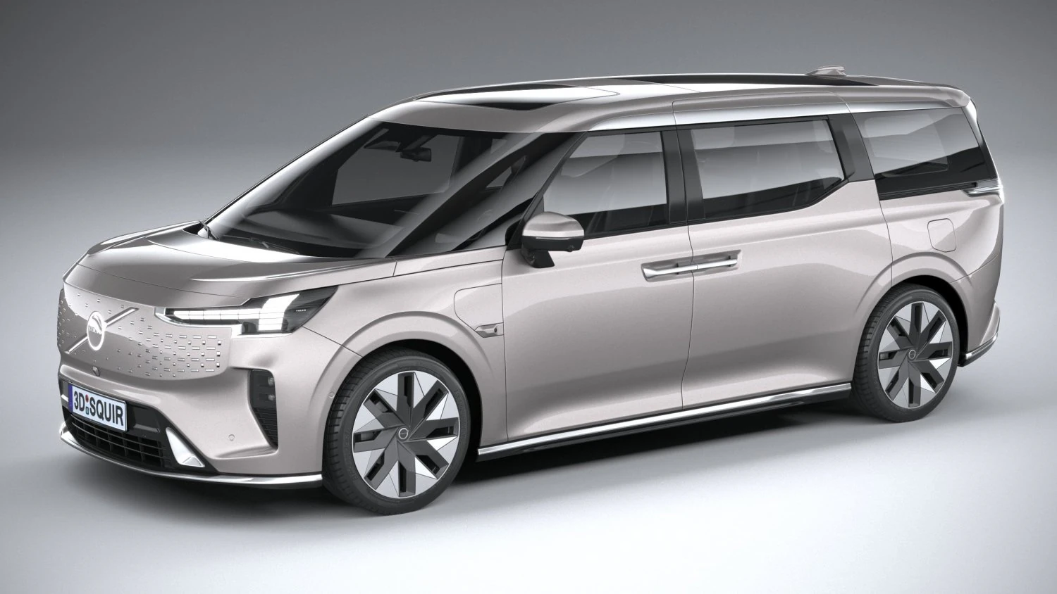 Volvo EM90 2024 3D Model .c4d .max .obj .3ds .fbx .stl .blend