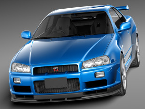 Nissan Skyline R34 GT-R 3D Модель