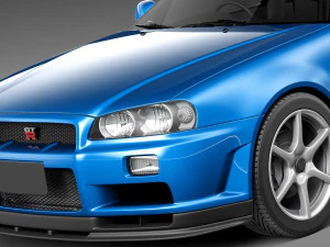Nissan Skyline R34 GT-R 3D Model