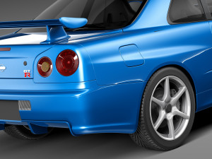 Nissan Skyline R34 GT-R 3D Модель