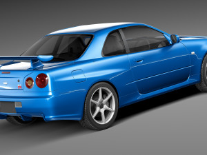 Nissan Skyline R34 GT-R 3D Модель