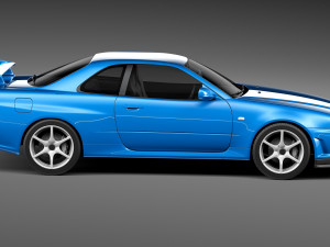 Nissan Skyline R34 GT-R 3D Модель
