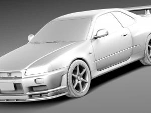 Nissan Skyline R34 GT-R 3D Model