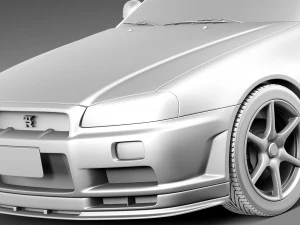 Nissan Skyline R34 GT-R 3D Model