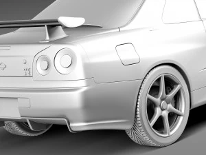 Nissan Skyline R34 GT-R 3D Model