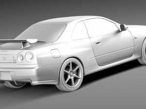Nissan Skyline R34 GT-R 3D Модель