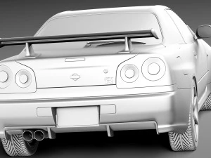 Nissan Skyline R34 GT-R 3D Model