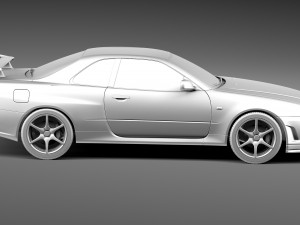 Nissan Skyline R34 GT-R 3D Модель