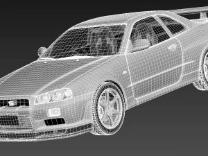 Nissan Skyline R34 GT-R 3D Model