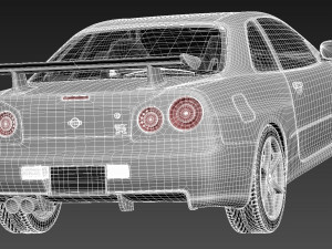 Nissan Skyline R34 GT-R 3D Модель