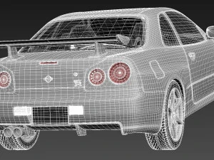 Nissan Skyline R34 GT-R 3D Model