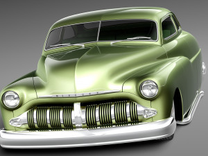 Mercury Coupe 1950 Led Sled Custom 3D Model