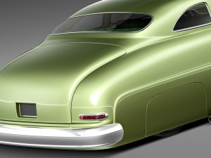 Mercury Coupe 1950 Led Sled Custom 3D Model