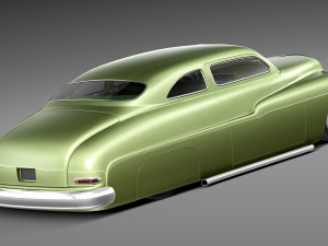 Mercury Coupe 1950 Led Sled Custom 3D Model
